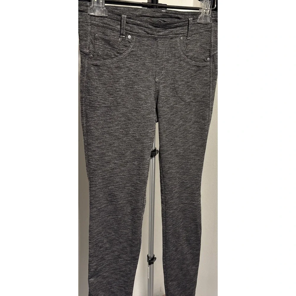 Kuhl Mova Grey Skinny  Leggings Gray Space Dye 5 Pockets Women's Size 8 Short